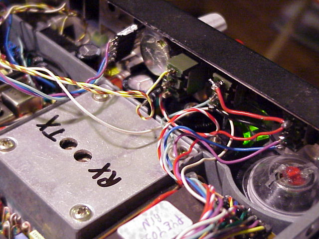 Switches on the back of front panel